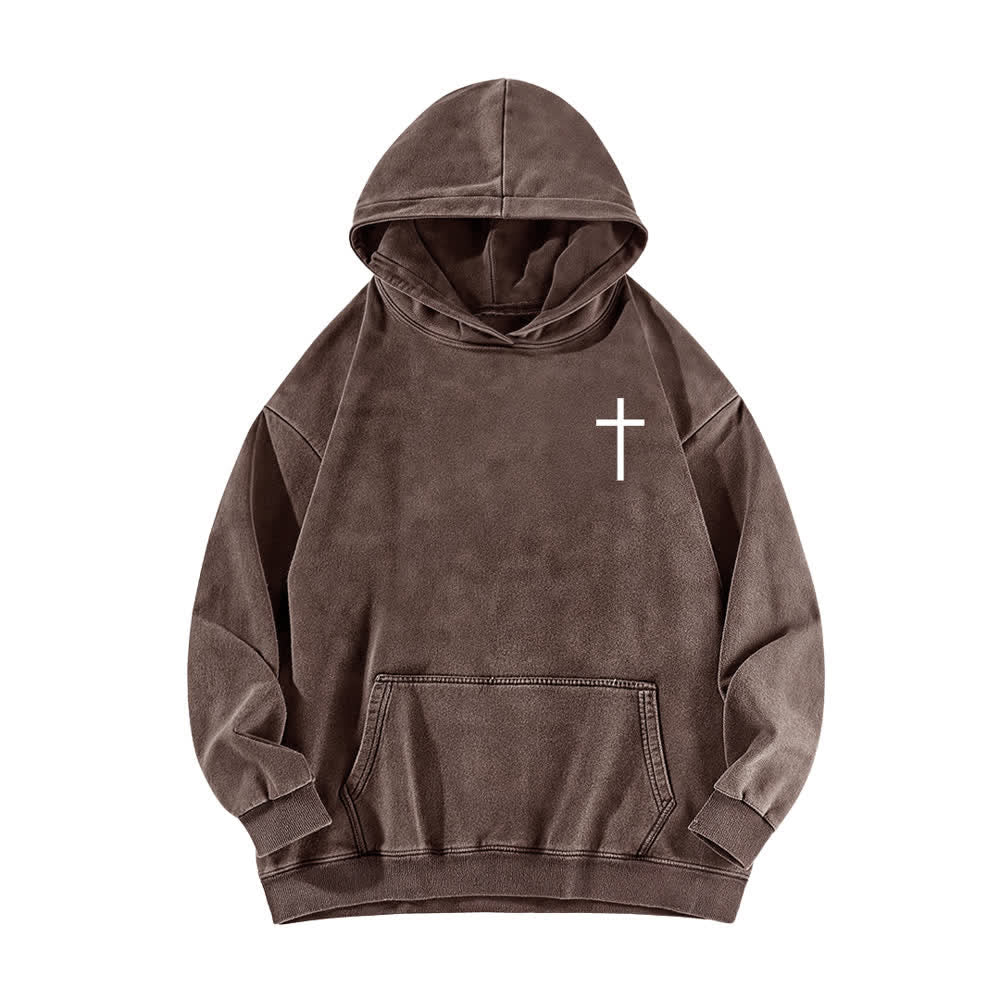 Christianartworkshop Jesus Is King Crown Of Thorns Washed Hoodie - image 14