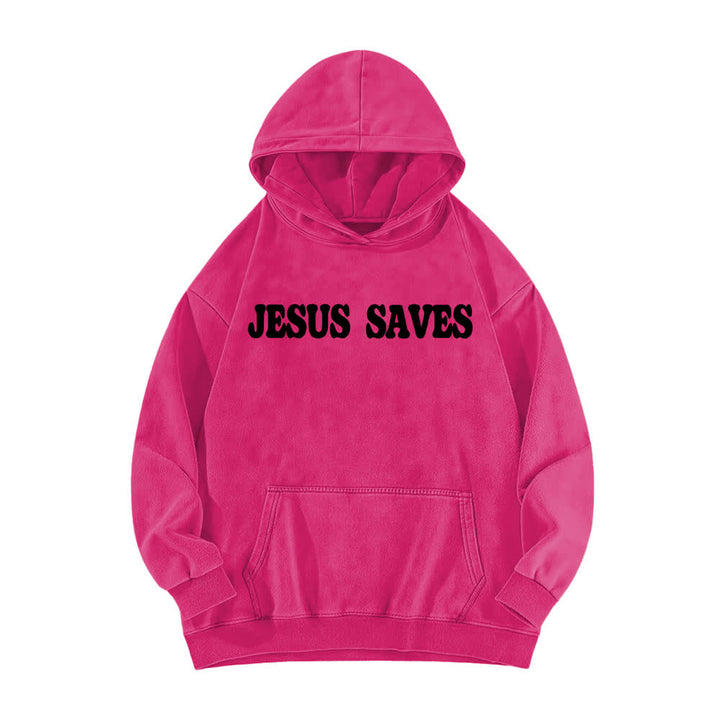 Christianartworkshop Jesus Saves Good News Front And Back Washed Hoodie - image 17