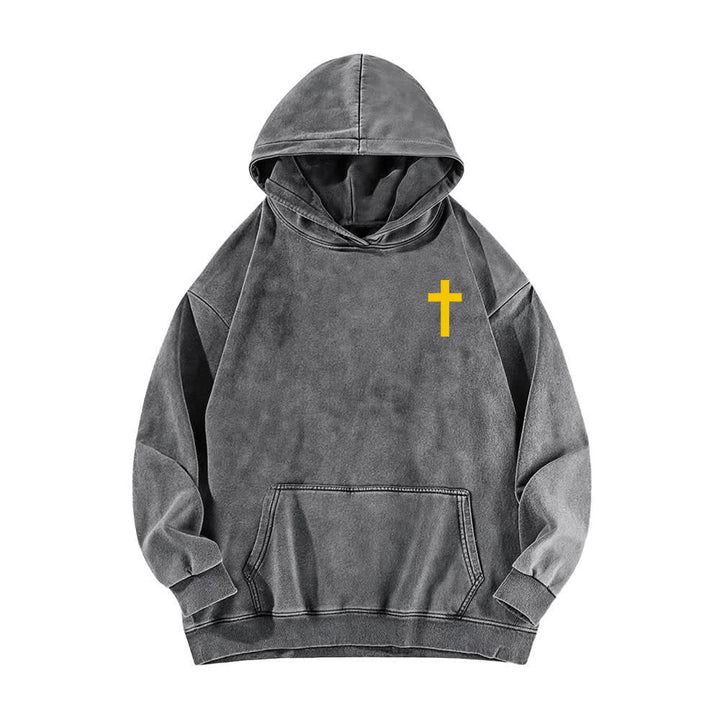Christianartworkshop Holy Spirit Dove Graphic Oversized Black Washed Hoodie - image 11