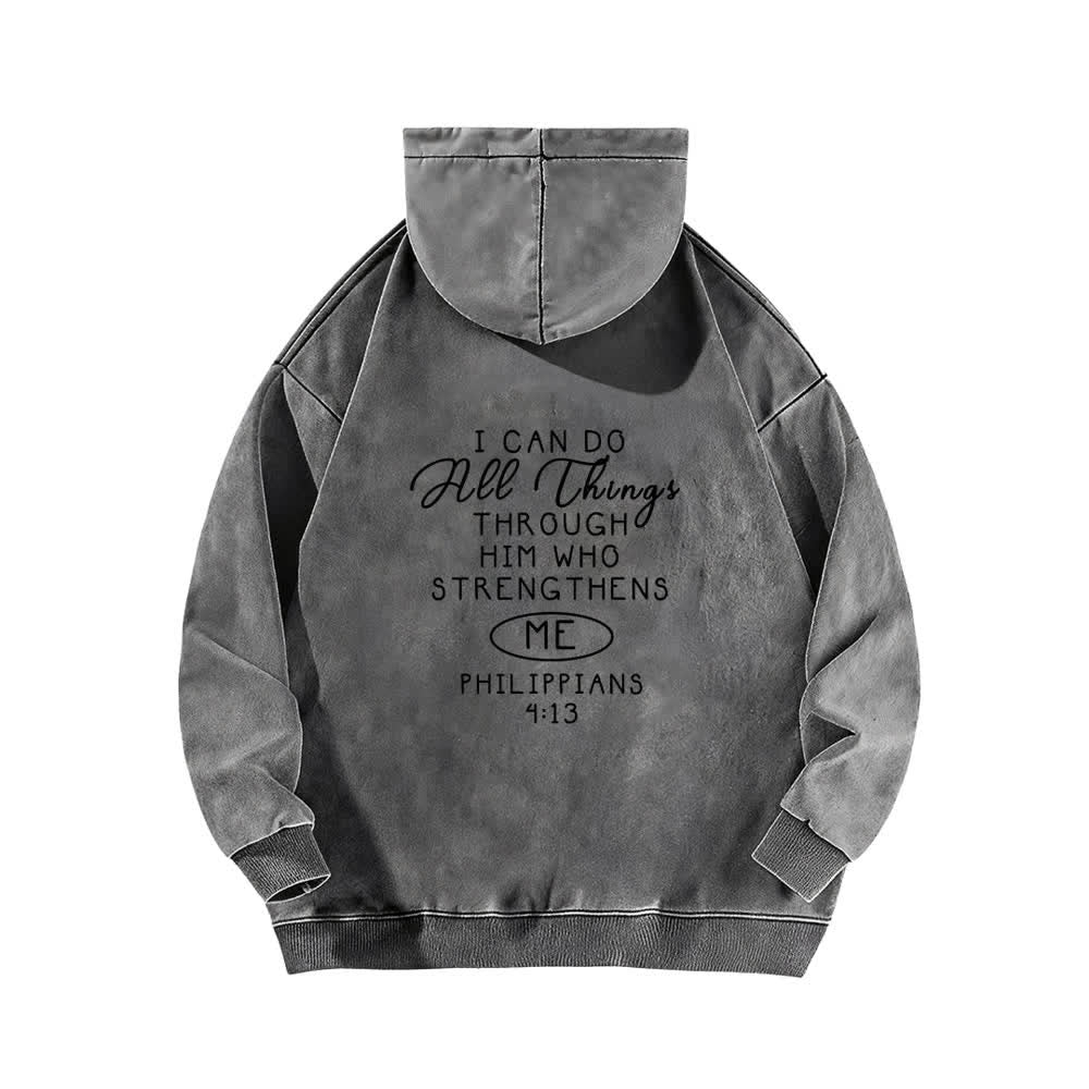 Christianartworkshop I Can Do All Things Cross Chest Washed Hoodie - image 7