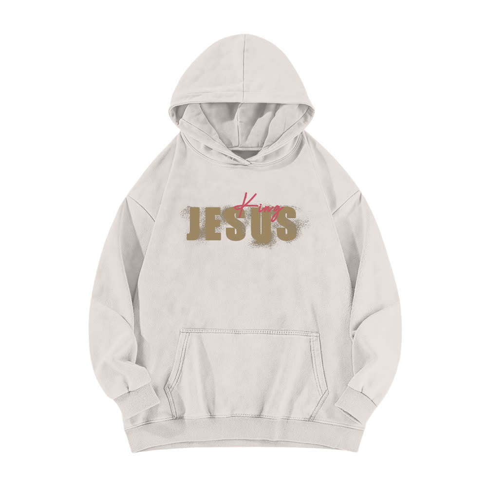 Christianartworkshop Jesus King Front And Back Print Washed Hoodie - image 2