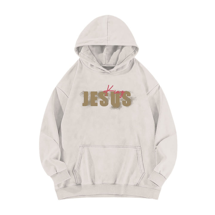 Christianartworkshop Jesus King Front And Back Print Washed Hoodie - image 2