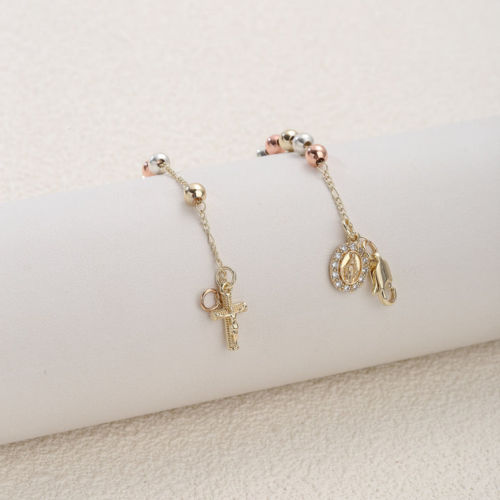 Christianartworkshop Crucifix Bracelet with Our Lady & St. Benedict Medal: Emblem of Divine Solace - image 2