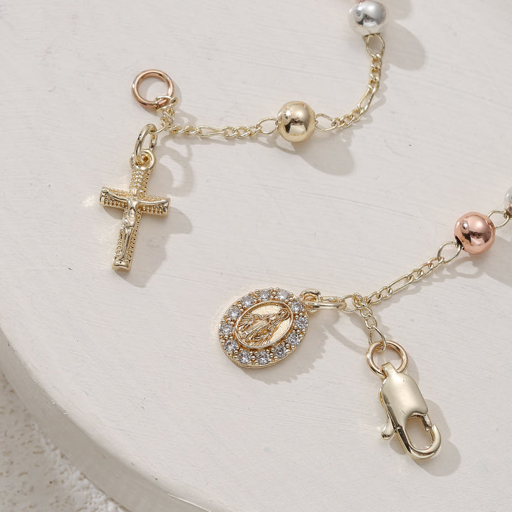Christianartworkshop Crucifix Bracelet with Our Lady & St. Benedict Medal: Emblem of Divine Solace - image 4