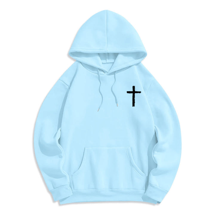 Christianartworkshop Praise The Lord Brush Cross Fleece Lined Pullover Hoodie - image 23