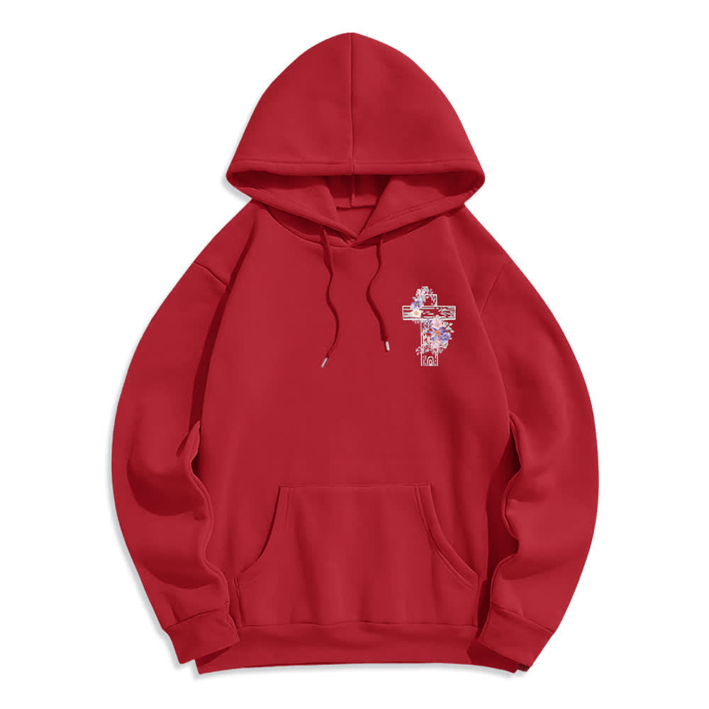 Christianartworkshop The Way The Truth The Life Floral Cross Hoodie - image 20