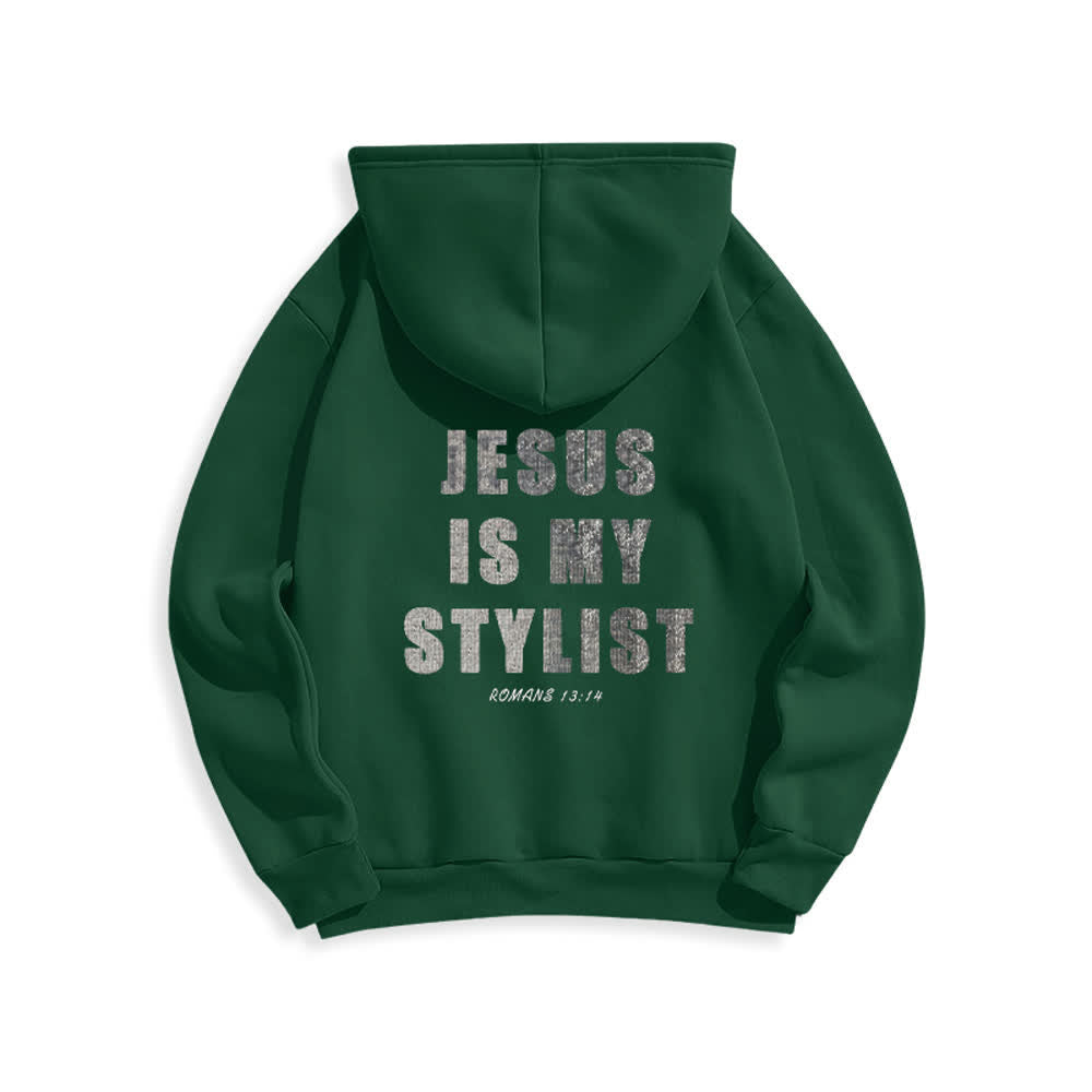 Christianartworkshop Jesus Is My Stylist Romans 13:14 Oversized Pullover Hoodie - image 19