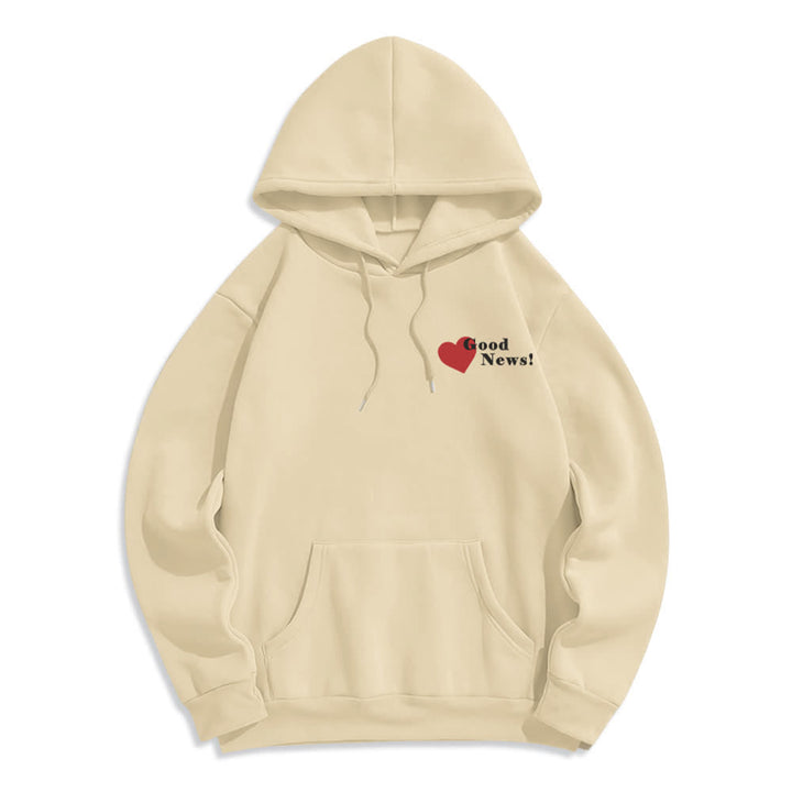 Christianartworkshop Jesus Loves You Good News Fleece Pullover Hoodie - image 2