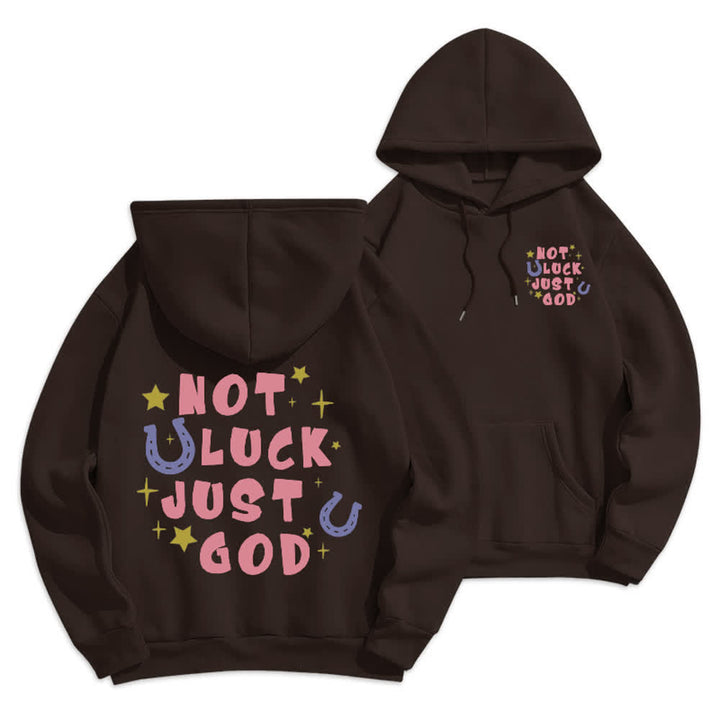 Christianartworkshop Not Luck Just God Fleece Lined Graphic Hoodie - Brown - 2XL - image 18