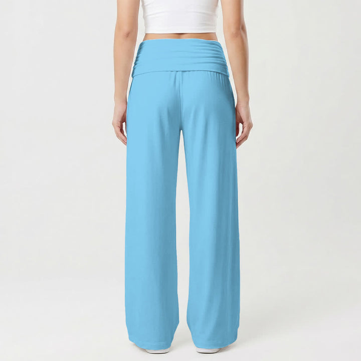Christianartworkshop Jesus Cross Foldover Waist Women's Wide Leg Pants - image 14