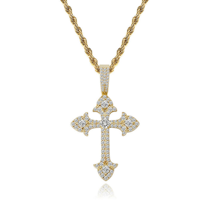 Christianartworkshop Sparkling Pavé‑Set Cross Pendant Necklace: Token Of Noble Divine Shelter - image 6