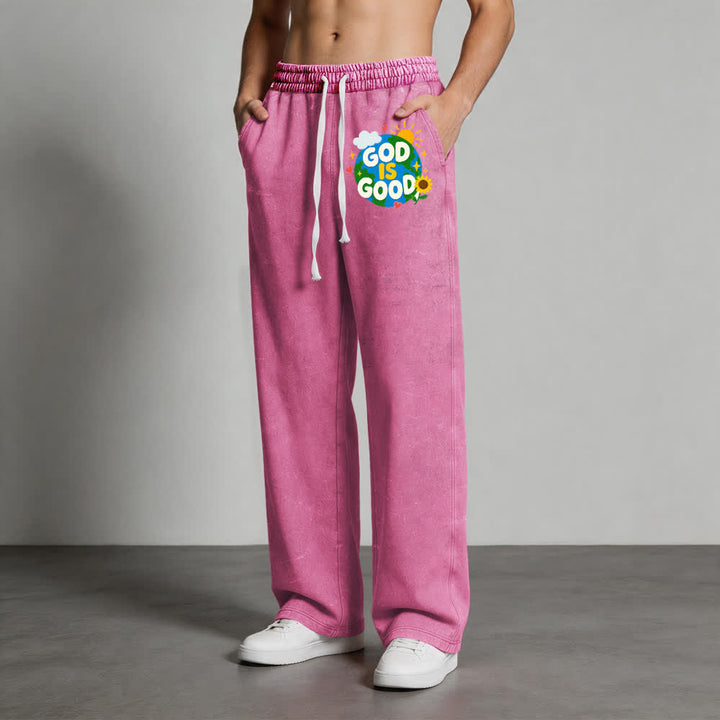 Christianartworkshop God Is Good Sunflower Statement Washed Sweatpants - image 18