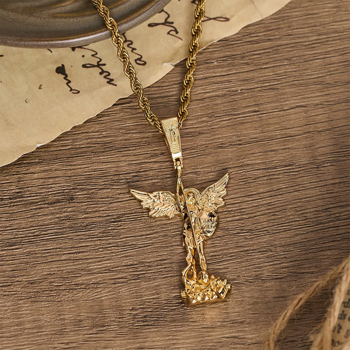 Christianartworkshop Ornate 3D‑Cast St. Michael Character Chain: Symbol Of Unwavering Heavenly Valor - image 3