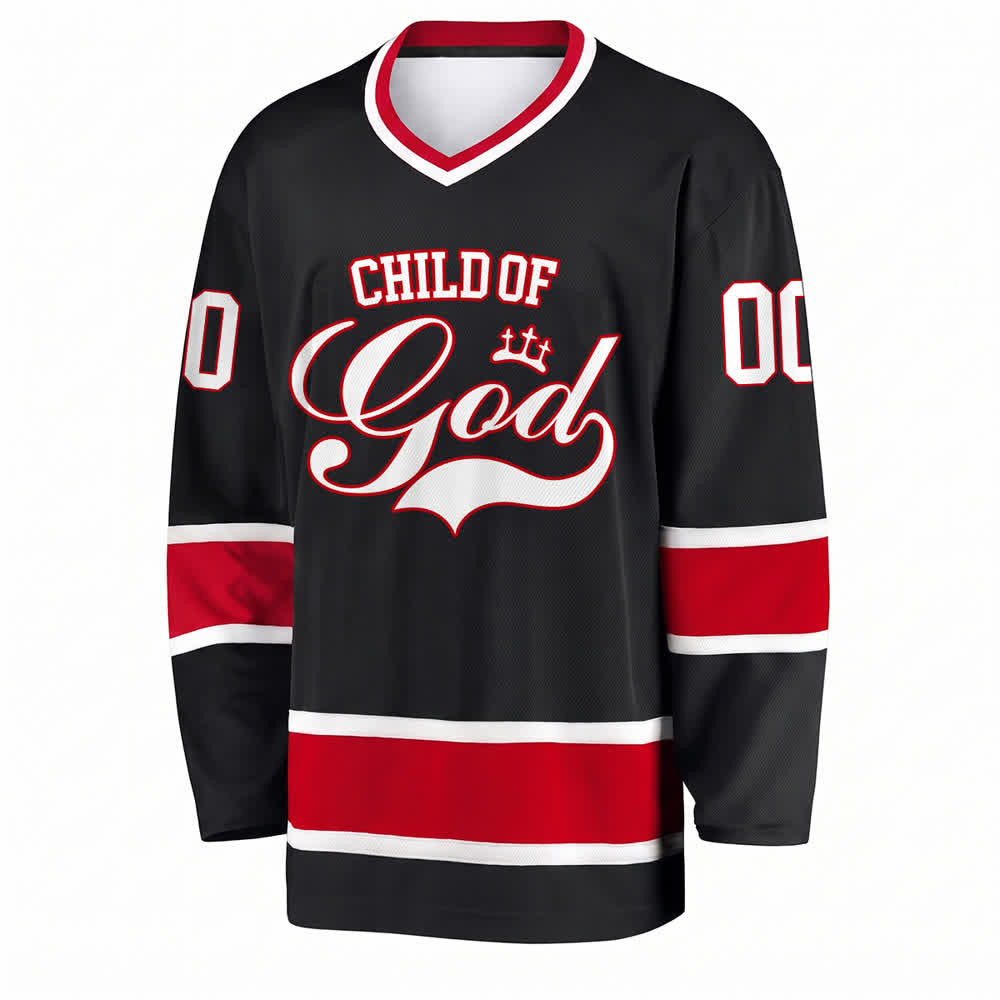 Christianartworkshop Child Of God Print Faith Statement Name & Number Customized Hockey Jersey - image 18