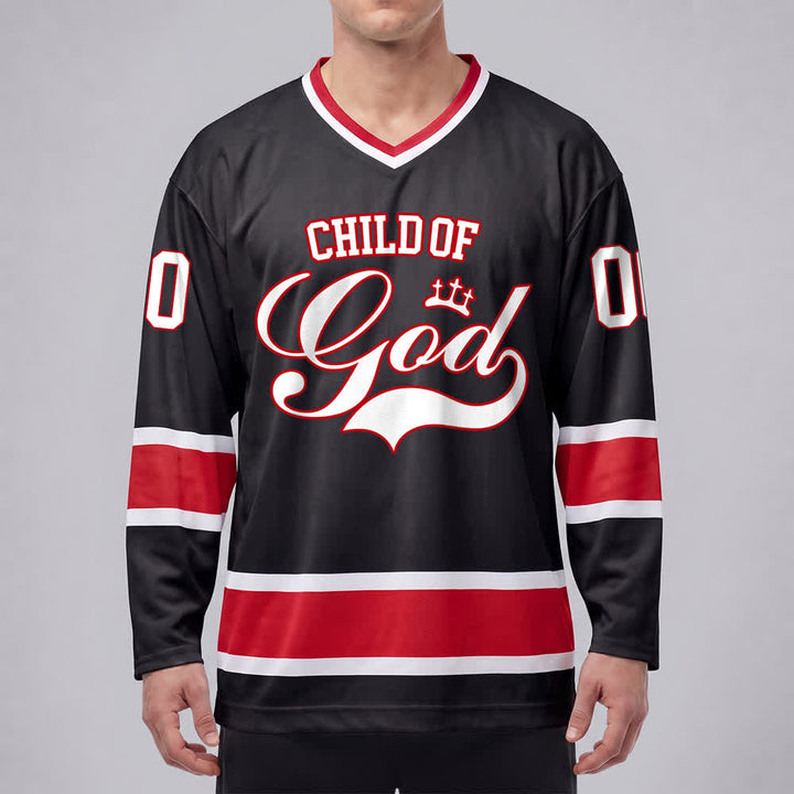Christianartworkshop Child Of God Print Faith Statement Name & Number Customized Hockey Jersey - image 16
