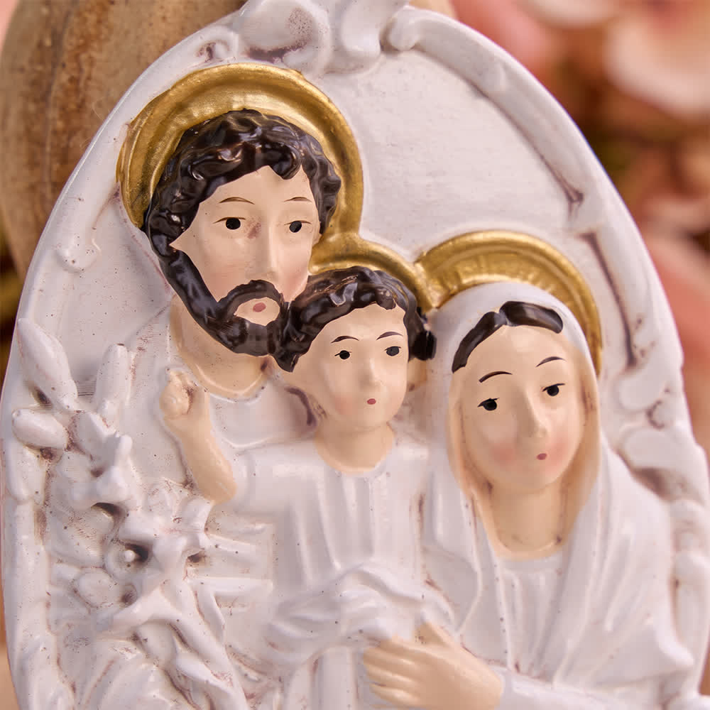 Christianartworkshop Classic Holy Family Holy Water Font Wall Decor: Token of Sacred Comfort - image 2