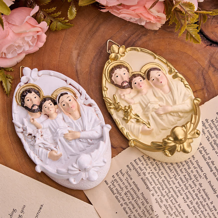 Christianartworkshop Classic Holy Family Holy Water Font Wall Decor: Token of Sacred Comfort - image 1