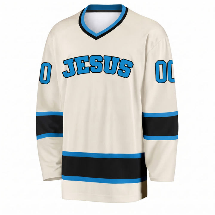 Christianartworkshop Bold JESUS Faith Statement Name & Number Customized Hockey Jersey - image 26
