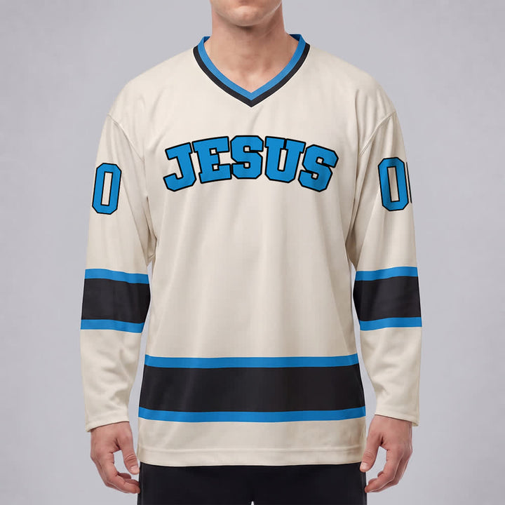 Christianartworkshop Bold JESUS Faith Statement Name & Number Customized Hockey Jersey - image 28
