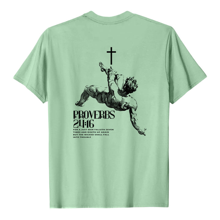 Christianartworkshop Proverbs 24:16' Christian T-Shirt - image 19