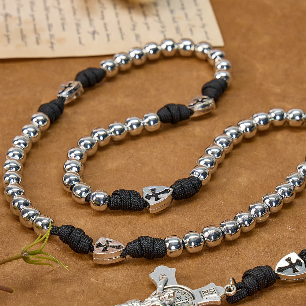 Christianartworkshop Sturdy Paracord Rosary With Sculpted Crucifix: Totem Of Abiding Divine Fortification - image 7