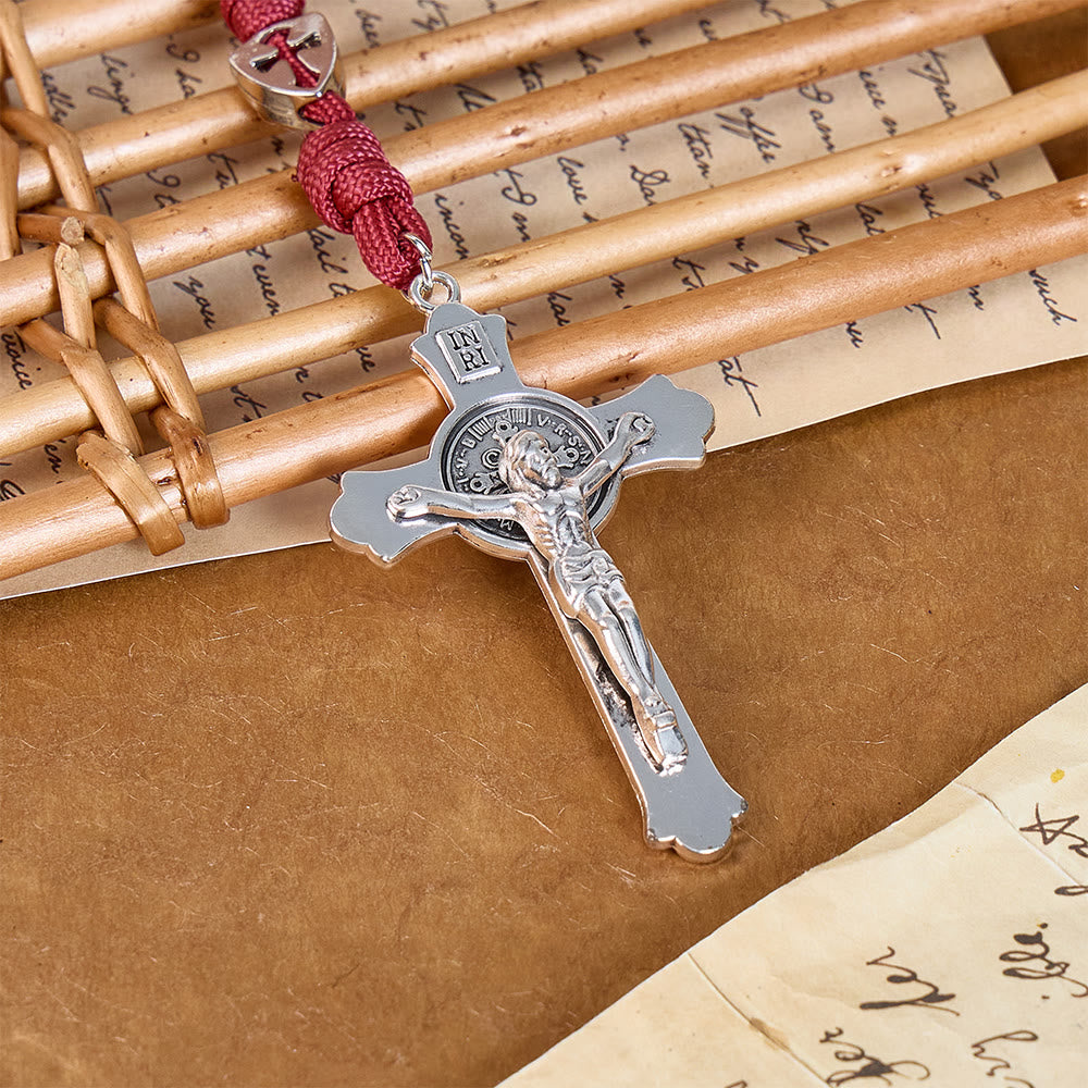 Christianartworkshop Sturdy Paracord Rosary With Sculpted Crucifix: Totem Of Abiding Divine Fortification - image 4