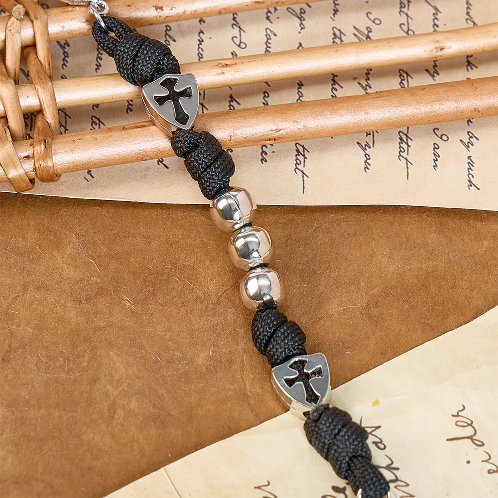 Christianartworkshop Sturdy Paracord Rosary With Sculpted Crucifix: Totem Of Abiding Divine Fortification - image 8