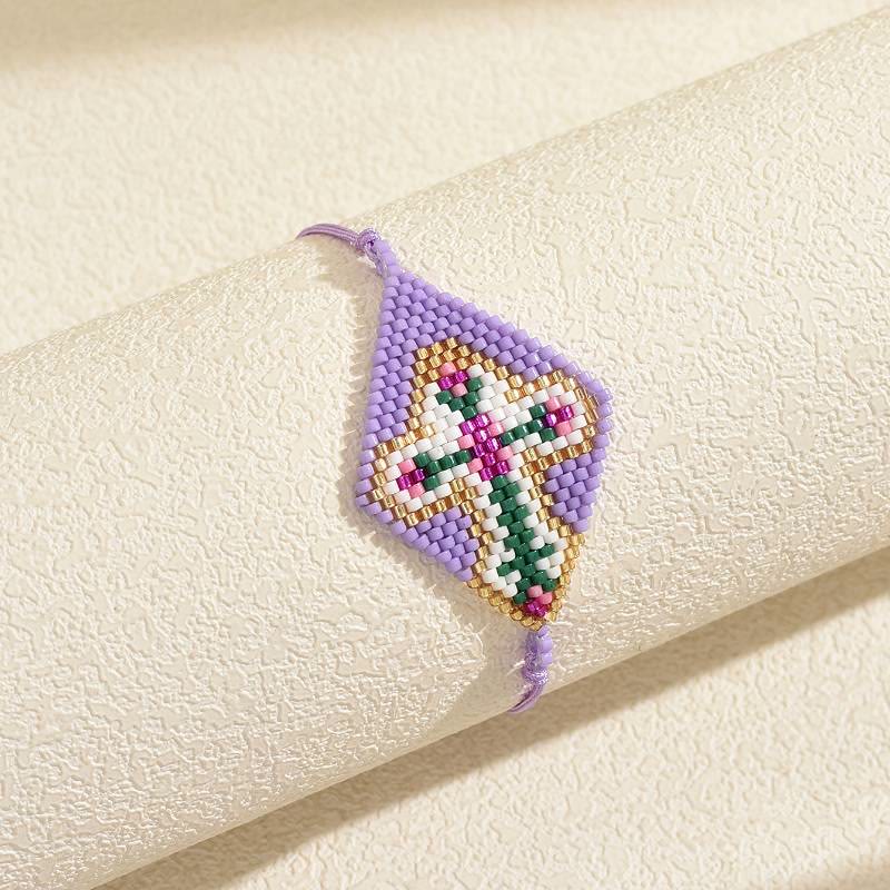 Christianartworkshop Multi-Style Holy Portrait Seed Bead Bracelet: Sign Of Tender Timeless Sacred Joy - Cross A - image 3