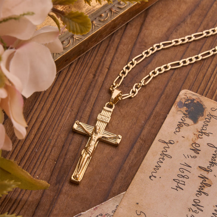 Christianartworkshop Detailed Copper Crucifix Pendant Necklace: Token Of Unending Divine Love - image 6