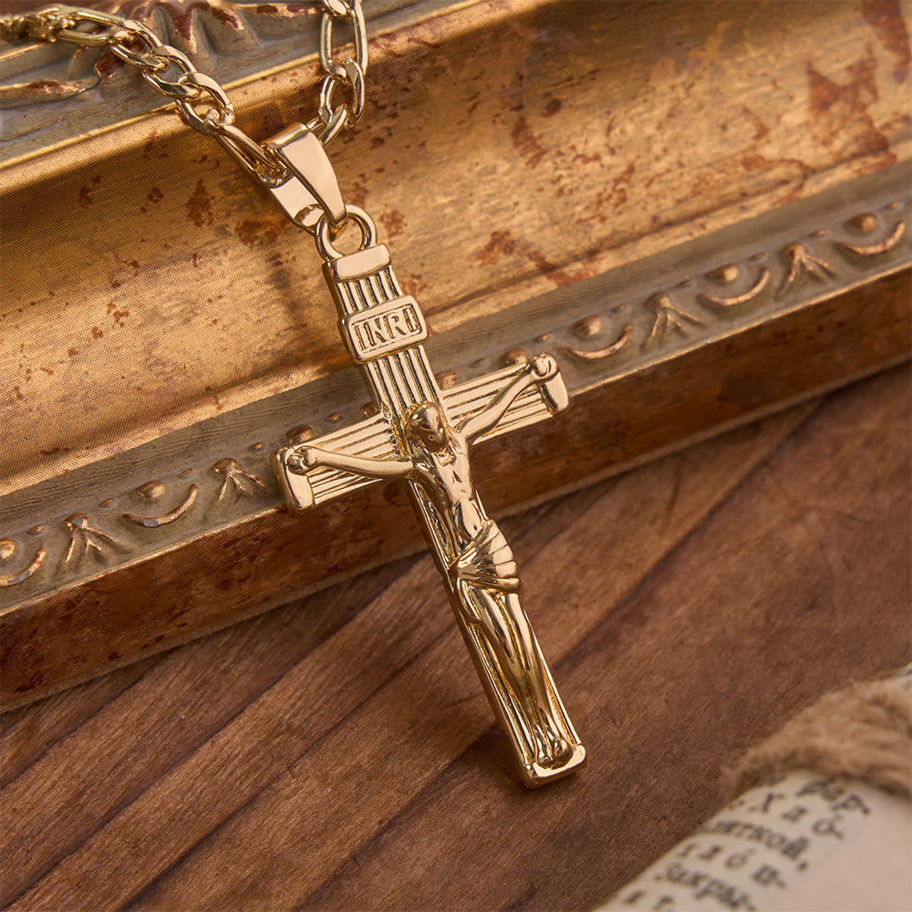 Christianartworkshop Detailed Copper Crucifix Pendant Necklace: Token Of Unending Divine Love - image 8