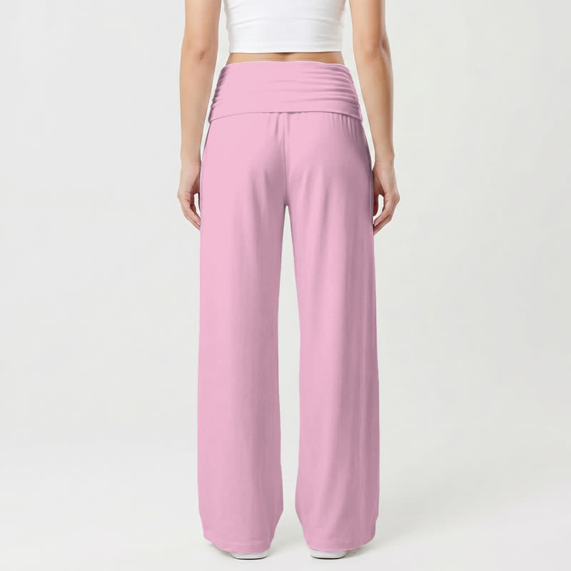 Christianartworkshop Jesus Cross Soft Drape High Waist Women's Wide Leg Pants - image 10