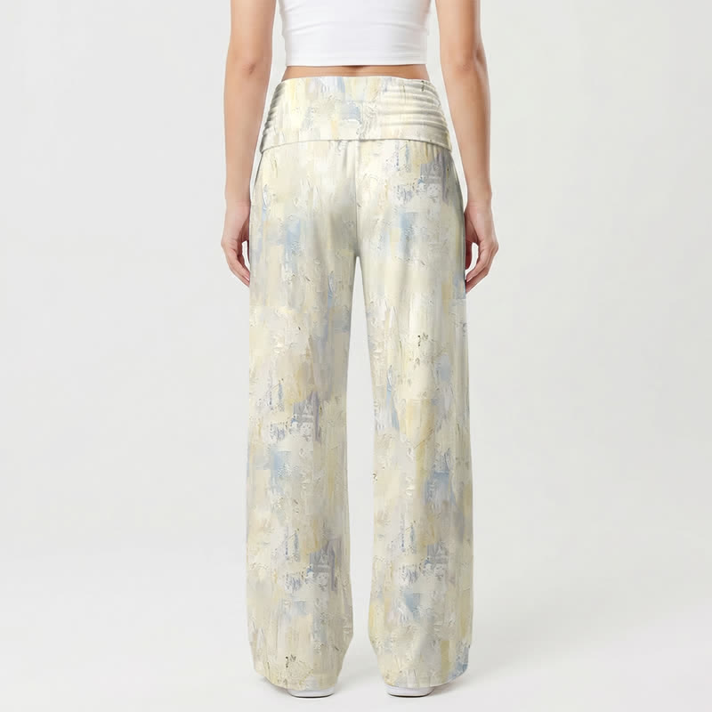 Christianartworkshop Madonna Watercolor Palazzo Women’s Wide Leg Pants - image 1