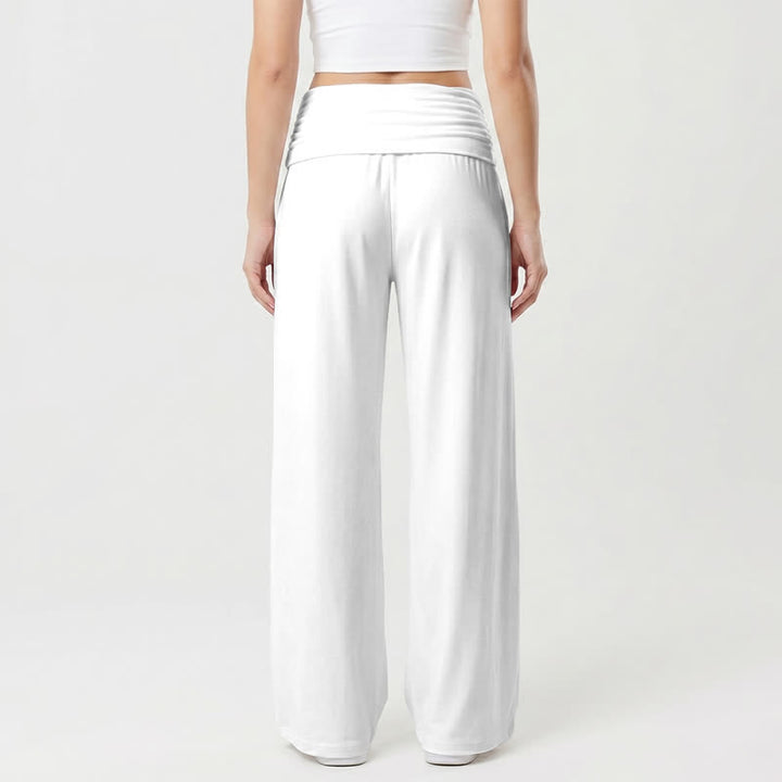 Christianartworkshop Floral Cross Foldover Waist Women's Wide Leg Pants - image 10