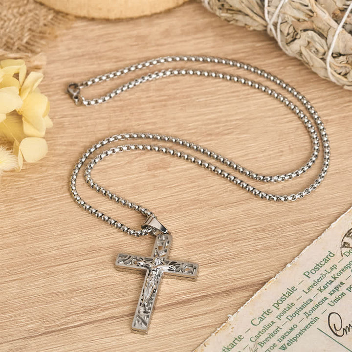 Christianartworkshop Openwork Corpus Crucifix Pendant Necklace: Token Of Abiding Divine Mercy - image 2