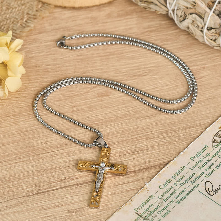 Christianartworkshop Openwork Corpus Crucifix Pendant Necklace: Token Of Abiding Divine Mercy - image 4