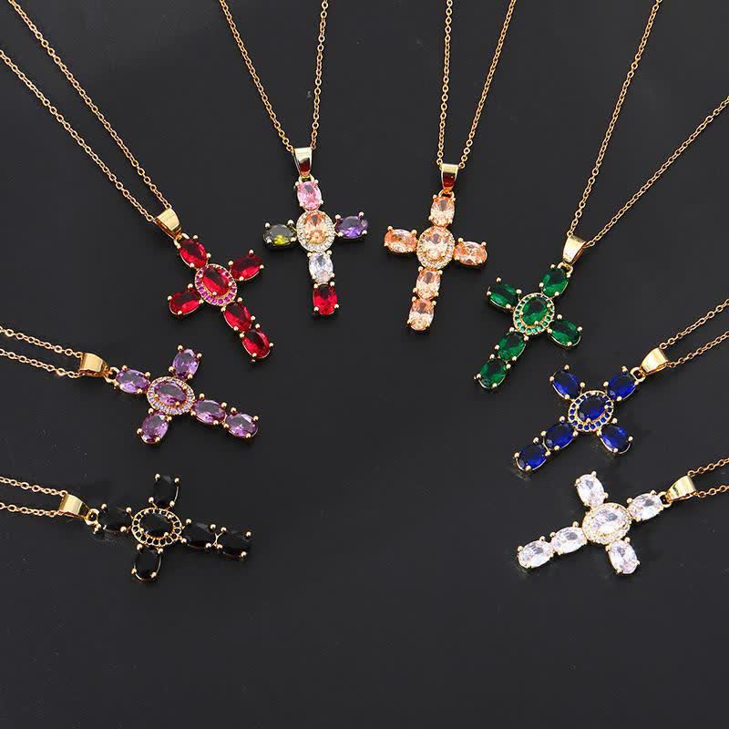 Christianartworkshop Sacred Gem Cross Necklace: Symbol of Calm Abiding Peace - image 3