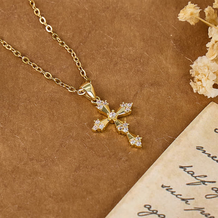Christianartworkshop Lightweight Dainty Crystal Cross Necklace: Sign of Timeless Sacred Solace - image 3