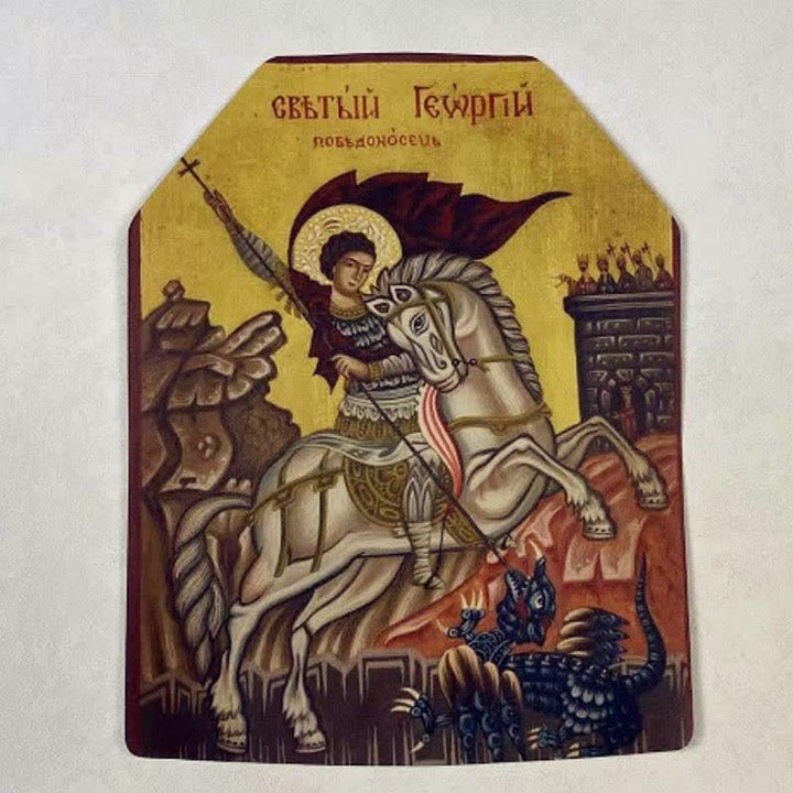 Christianartworkshop Classic Sacred Figure Icon Sticker: Token of Divine Shelter - St. George - image 4