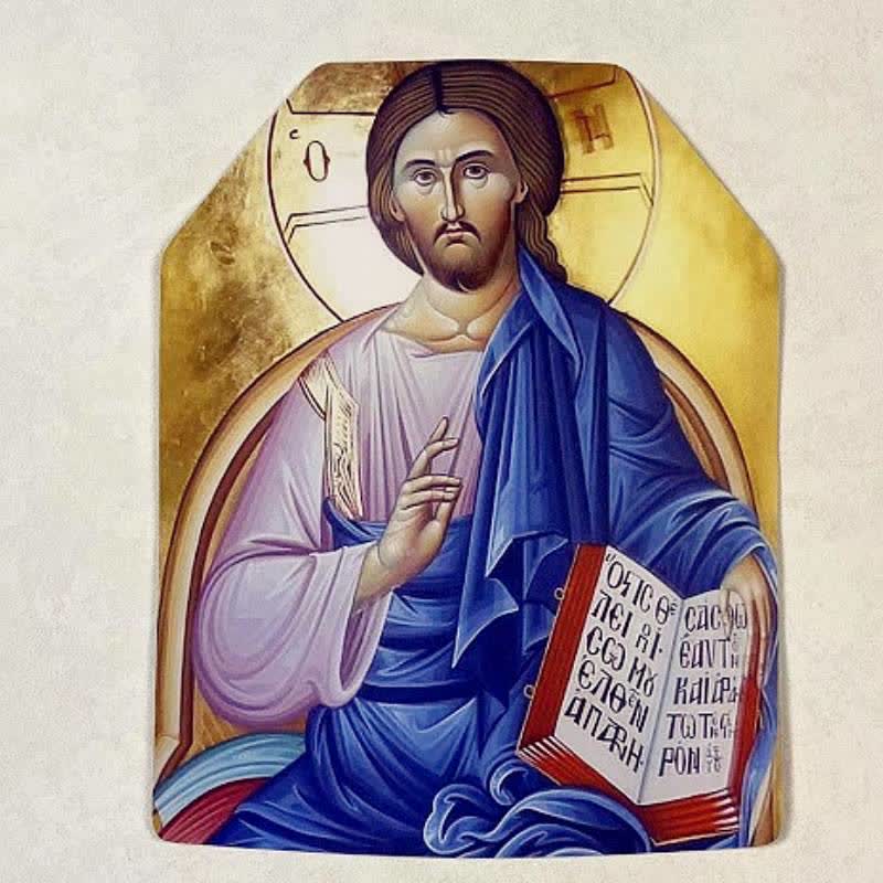 Christianartworkshop Classic Sacred Figure Icon Sticker: Token of Divine Shelter - Seated Christ Pantocrator - image 7