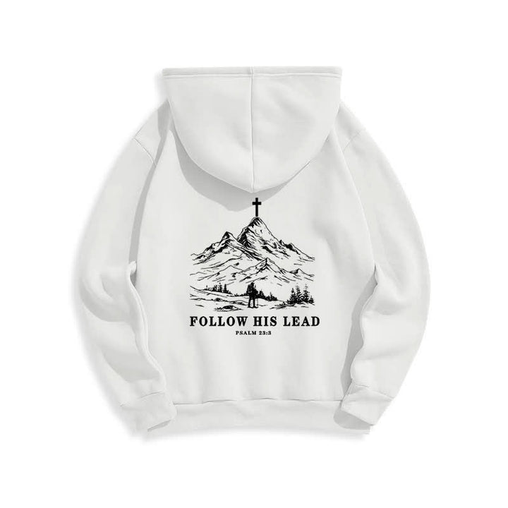 Christianartworkshop Follow His Lead Mountain Cross Pullover Hoodie - image 4