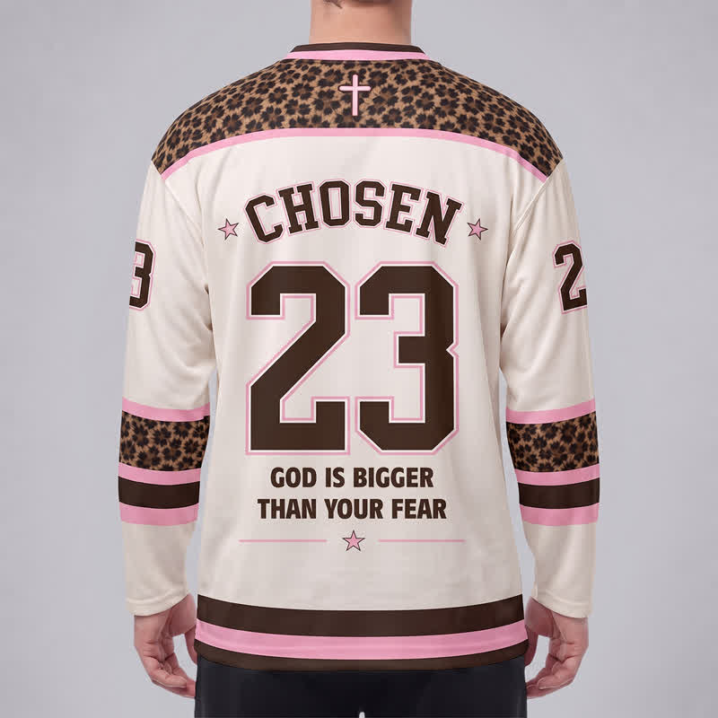 Christianartworkshop God Is Bigger Than Your Fear Hockey Jersey - image 4