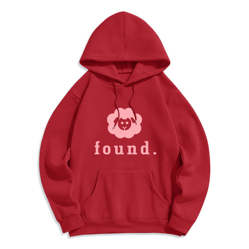 Christianartworkshop Found Cloud Graphic Dark Green Relaxed Fleece Hoodie - Red - 2XL - image 6