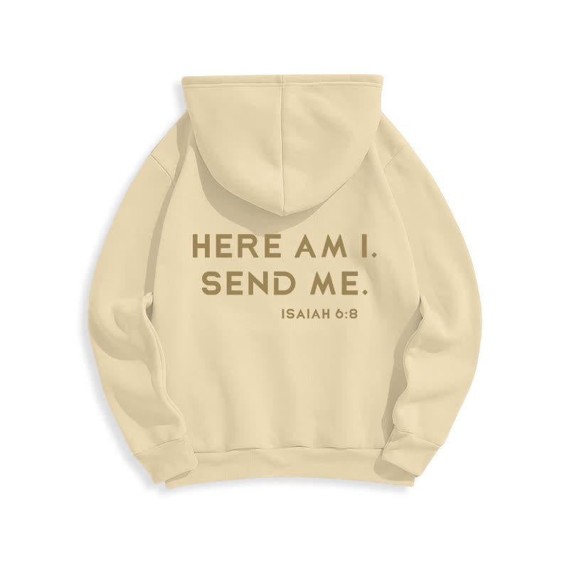 Christianartworkshop Here Am I Send Me Isaiah 6 8 Fleece Hoodie - image 7