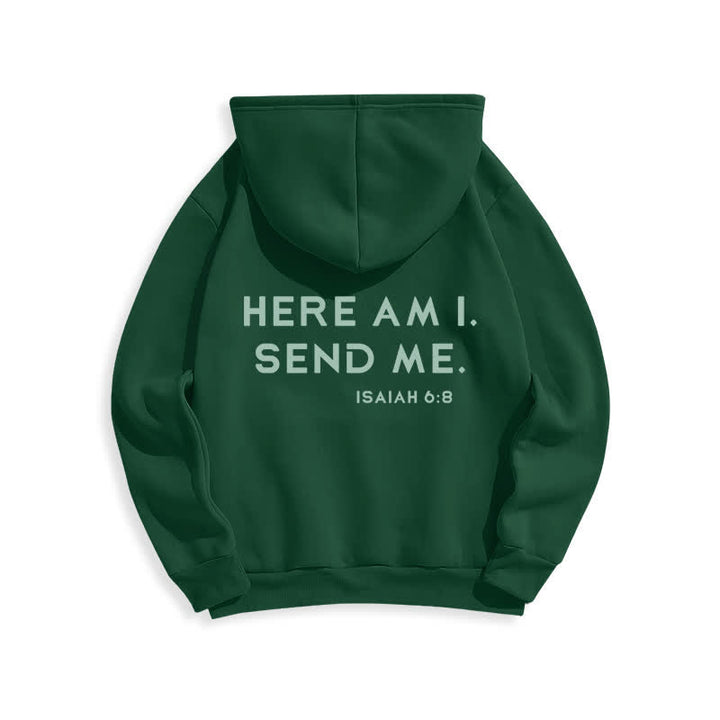 Christianartworkshop Here Am I Send Me Isaiah 6 8 Fleece Hoodie - image 16