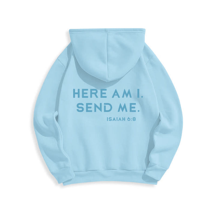 Christianartworkshop Here Am I Send Me Isaiah 6 8 Fleece Hoodie - image 22