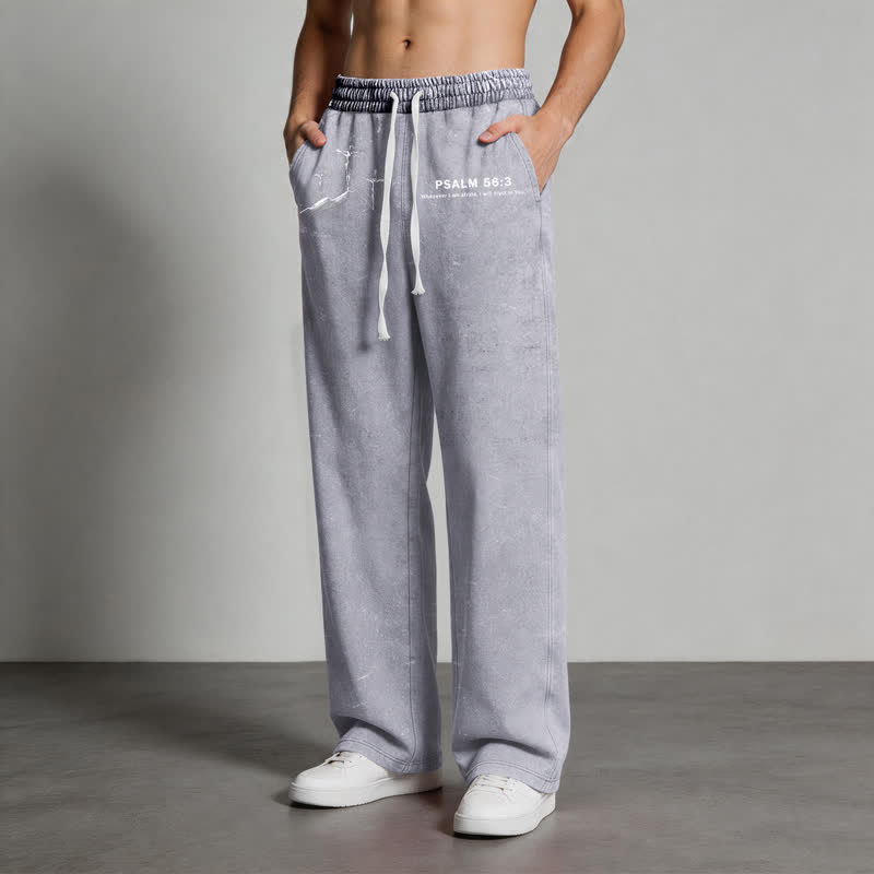 Christianartworkshop Psalm 56:3 Cross Graphic Blush Washed Sweatpants - image 20