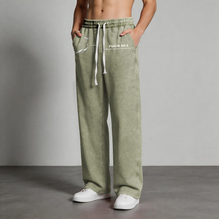 Christianartworkshop Psalm 56:3 Cross Graphic Blush Washed Sweatpants - image 28