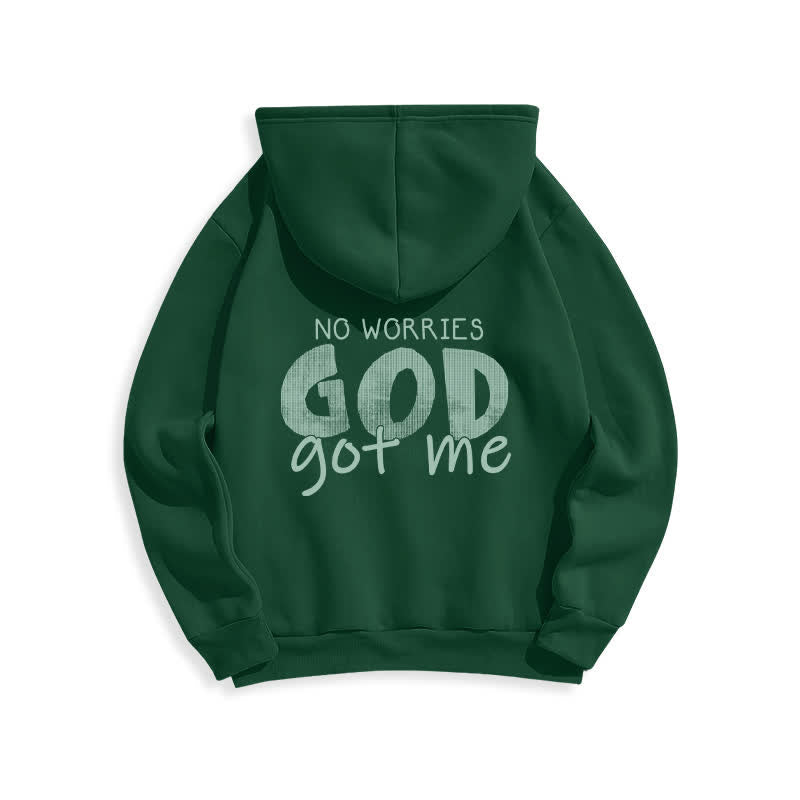 Christianartworkshop No Worries God Got Me Oversized Red Hoodie - image 13