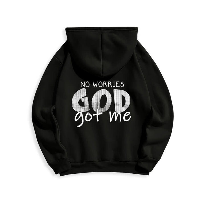 Christianartworkshop No Worries God Got Me Oversized Red Hoodie - image 7