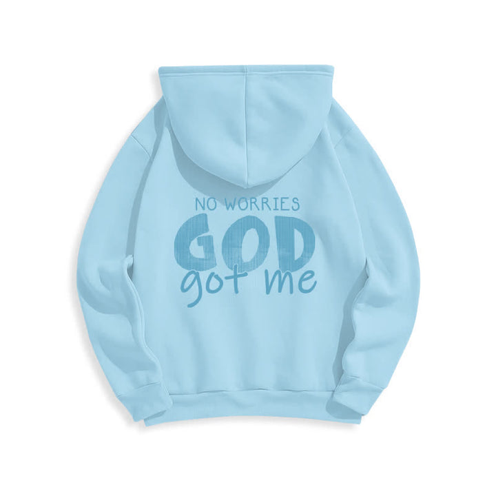 Christianartworkshop No Worries God Got Me Oversized Red Hoodie - image 22